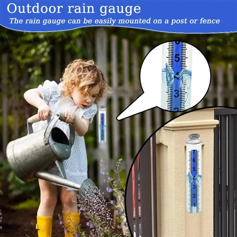 ABJI-jauge de pluie résistante aux intempéries, outil de mesure précis pour jardin, clôture, cour, P