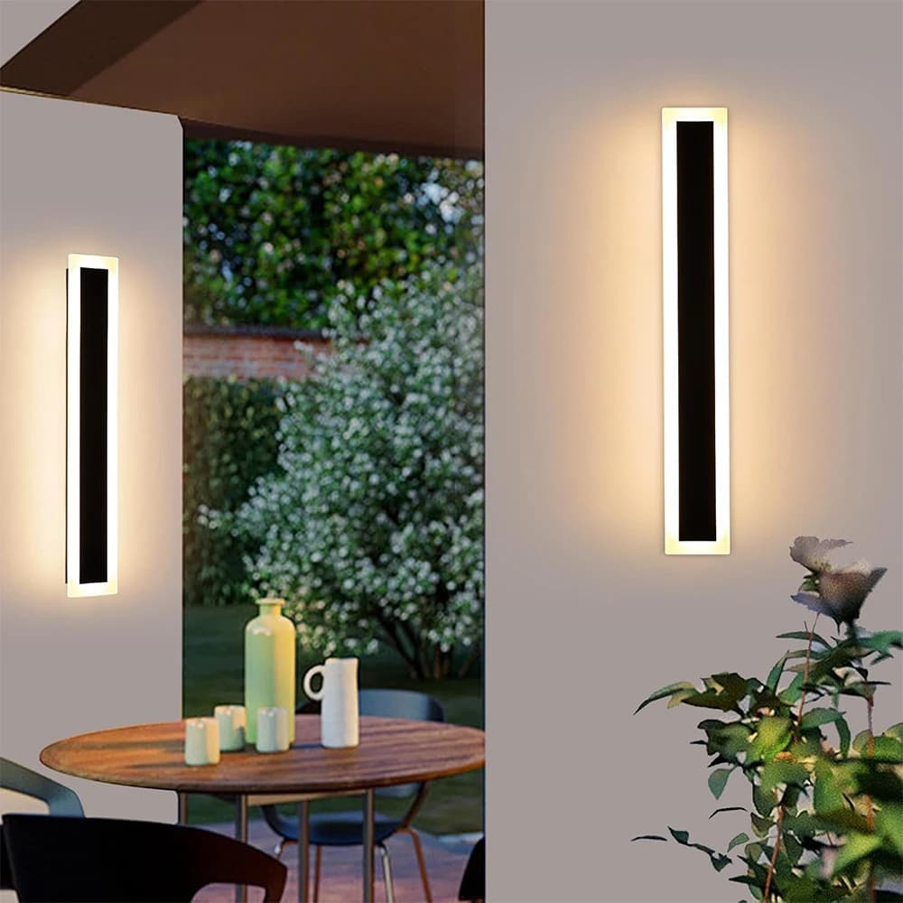 Lampes murales solaires LED modernes pour l'extérieur, imperméables, en acrylique blanc, pour garage