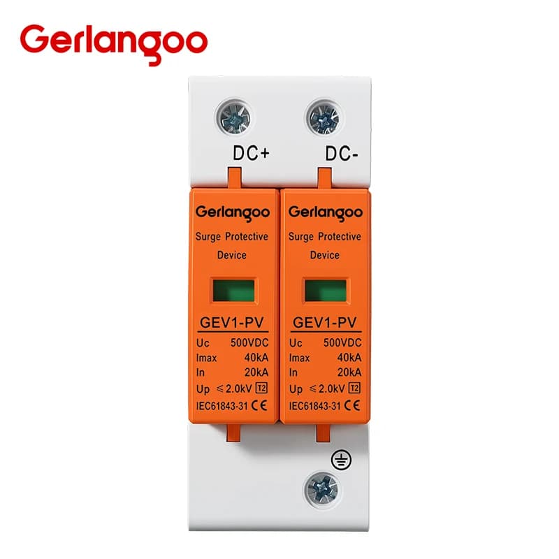 Dispositif de protection contre les surtensions CC 2P 500V 800V 1000V 10KA 20KA 40KA 20KA Parafoudre