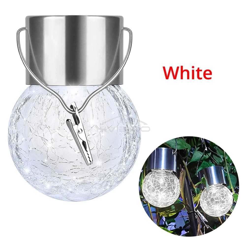 Lampes solaires LED arbre lampe suspendue paysage décoratif lustres en verre étanche extérieur jardi