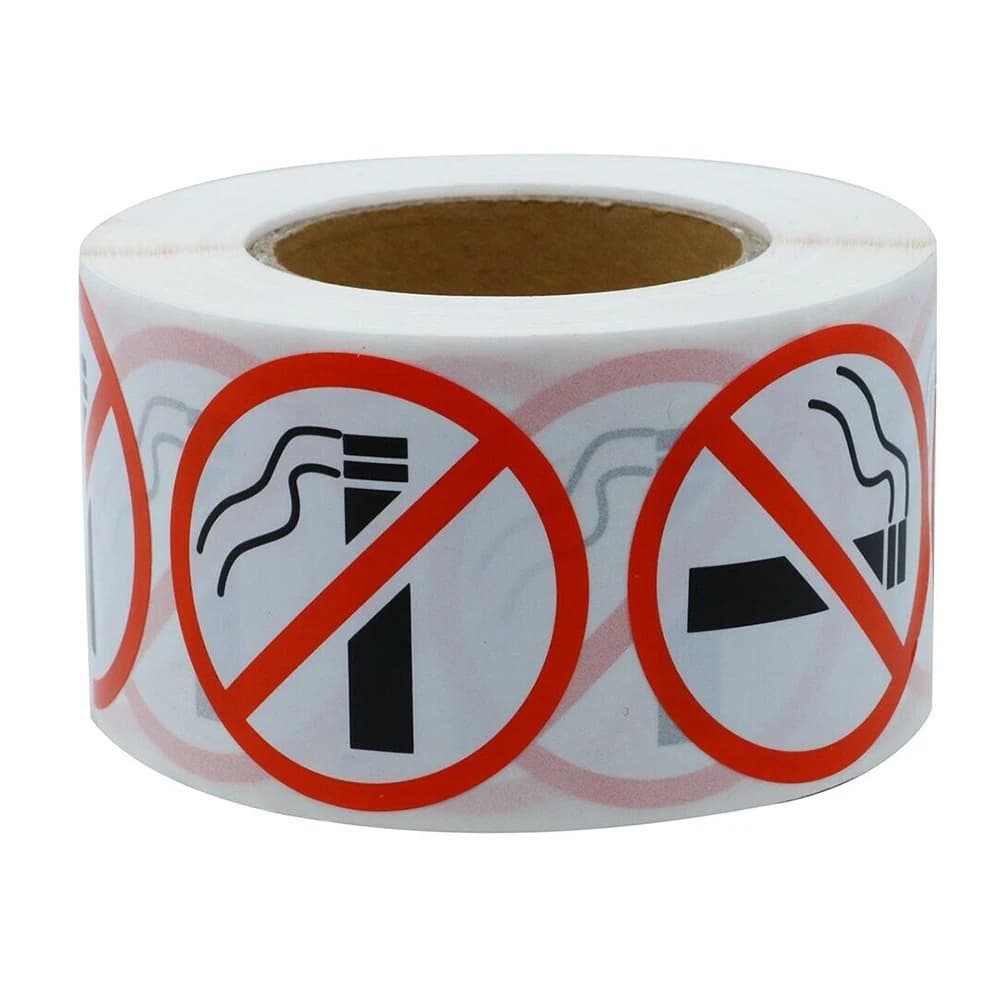 Rouleau de 500 autocollants ronds sans signalisation pour restaurant, bus, boutique, café, bureau, e