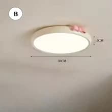 Lampe LED en résine avec nœud rose pour chambre d'enfant, Style crème, salle d'étude pour bébé, cham