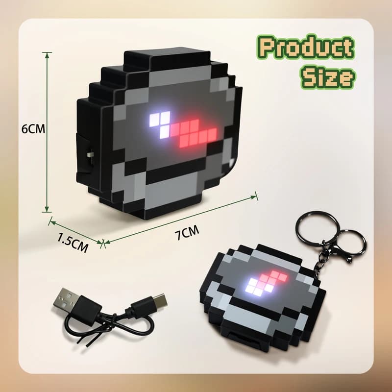 Boussole Pixel vent périphérique design jouet bibelot utilisation boussole mobile porte-clés pendent