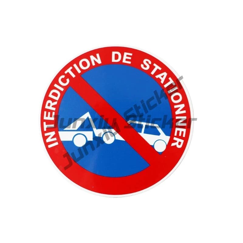 Autocollants de voiture, panneau d'avertissement de interdiction de stationnement, interdiction de s