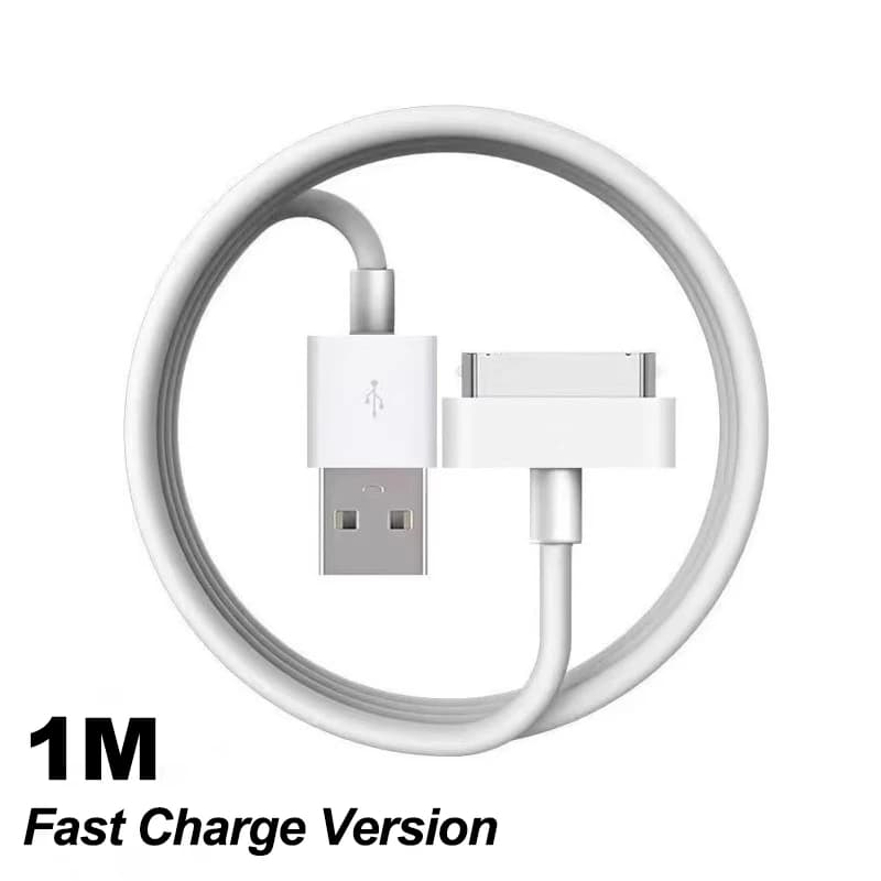 Câble USB 30 broches pour charge rapide iPhone 4S 4 3GS 3G iPad 1 2 3 iPod Nano iTouch, adaptateur c