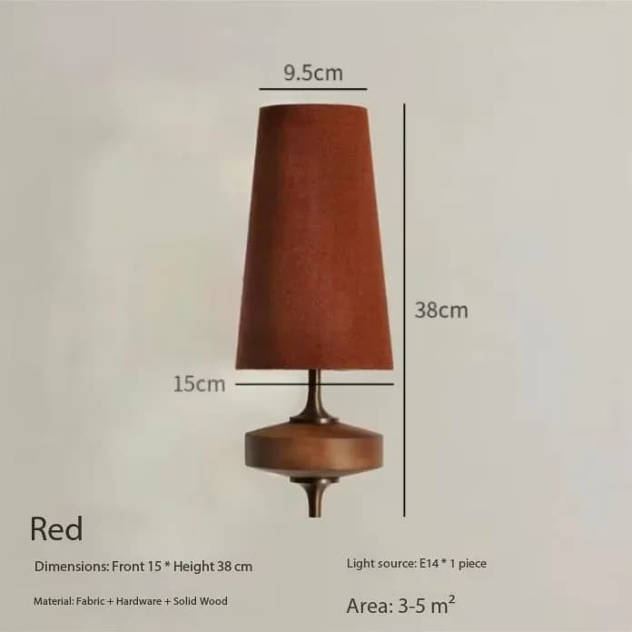 KAGU – applique murale vintage française en bois massif, style rétro, pour chambre à coucher, salon,