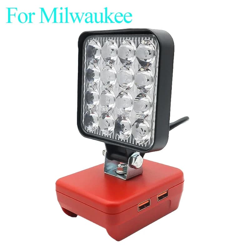 Lumière Led pour Dewalt pour Milwaukee pour Makita pour Bosch, projecteur à batterie 18V, travail en