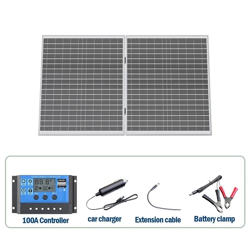 Panneau solaire pliable 1000W, sortie 12V, conception haute efficacité pour usage domestique, charge