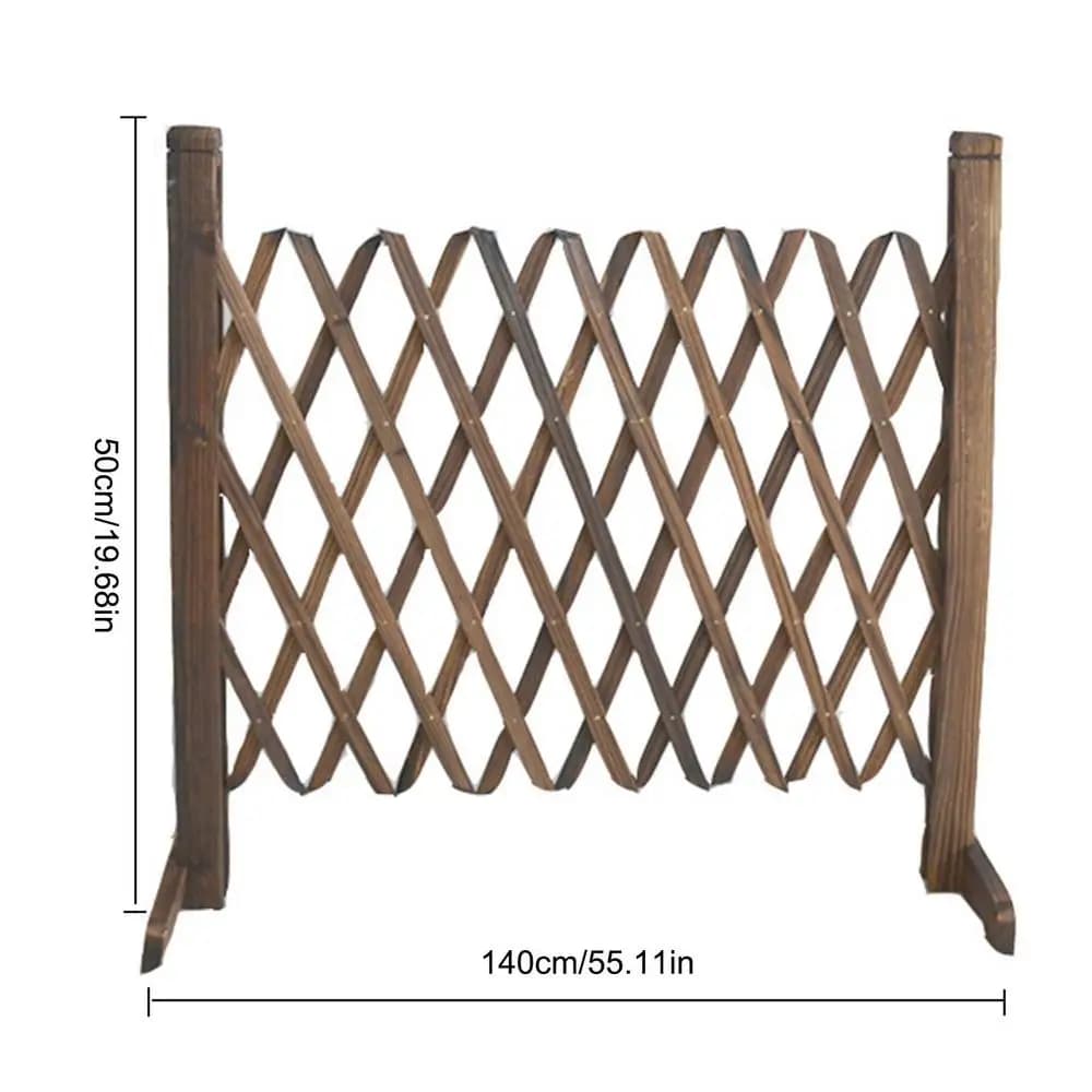 Clôture Rétractable en Bois, Pliable, Extensible, Décorative, pour le Jardin, la Maison, la Pelouse,