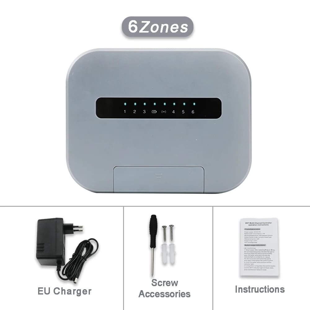 Système d'arrosage intelligent WiFi, 6 zones ou 8 stations, contrôleur d'irrigation de jardin, minut