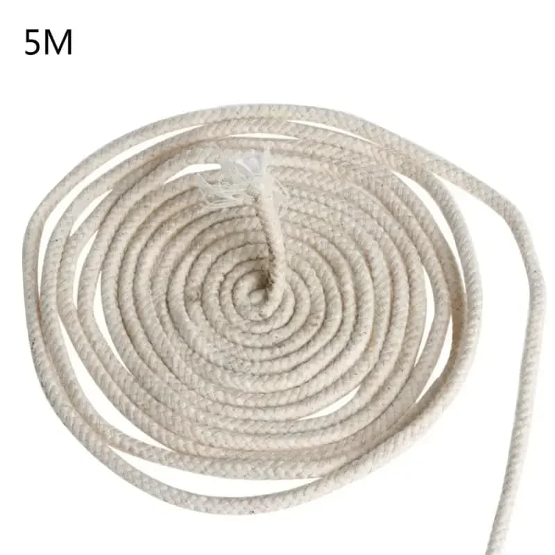 Brûleur à mèche ronde en coton de 5m de long, 2/3/4/5/6/8mm, pour lampe à alcool, torche, huile, bou