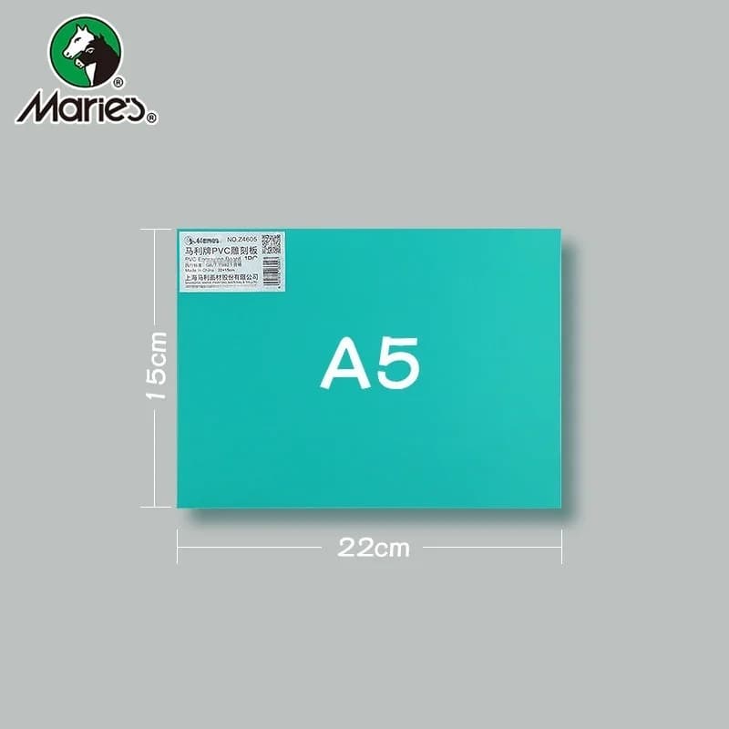Ensemble de plaques d'impression en PVC épaissi Marie's, planche en caoutchouc vert pour la gravure,