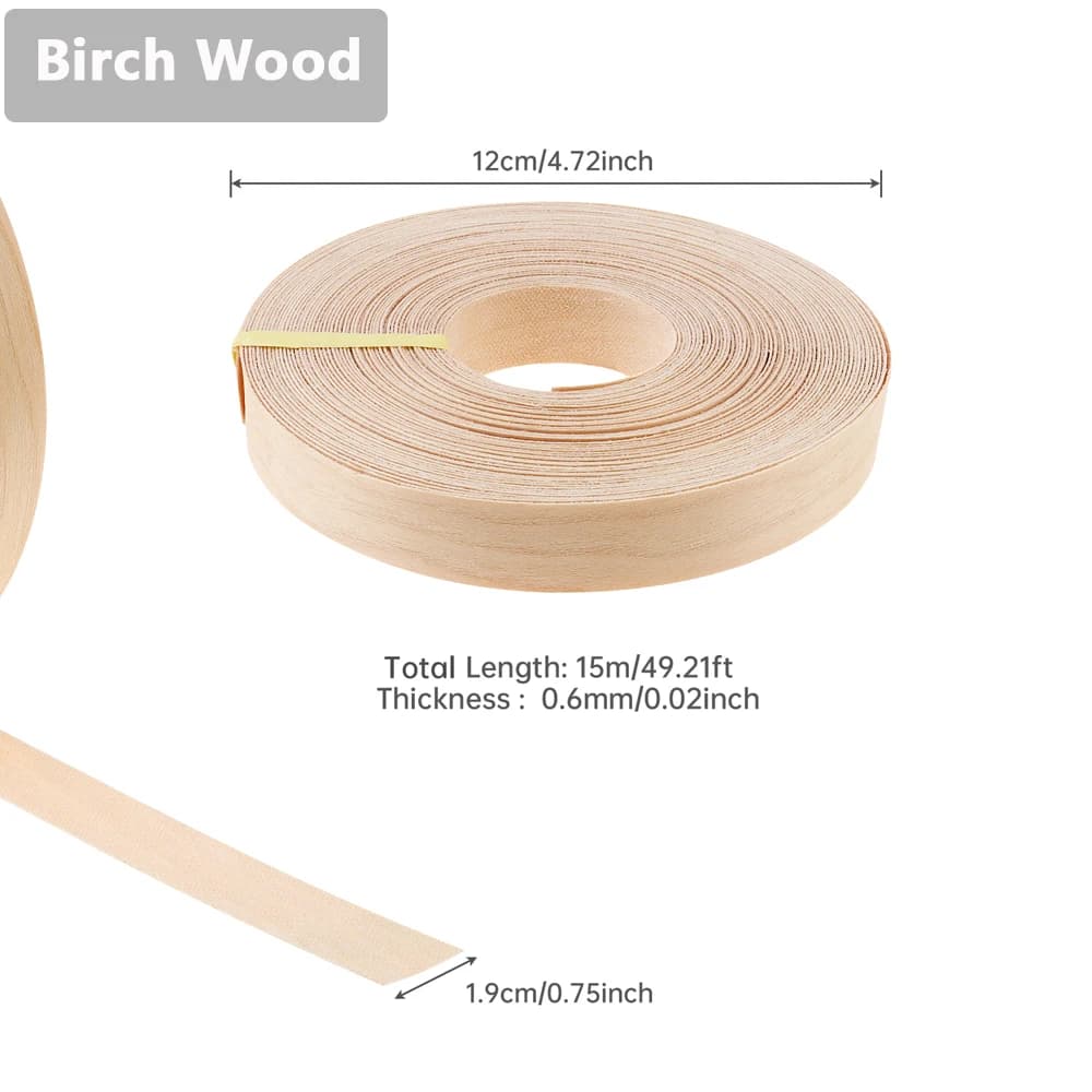 Bordure adhésive thermofusible en mélamine, 1.9 cm x 15m, bordure de placage Flexible pour Table/arm
