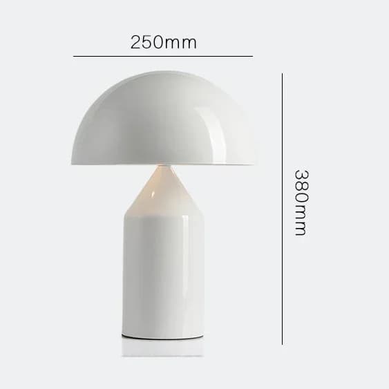 Lampe de table moderne en forme de champignon, style Atollo, métal noir et or, E27 LED, veilleuse po