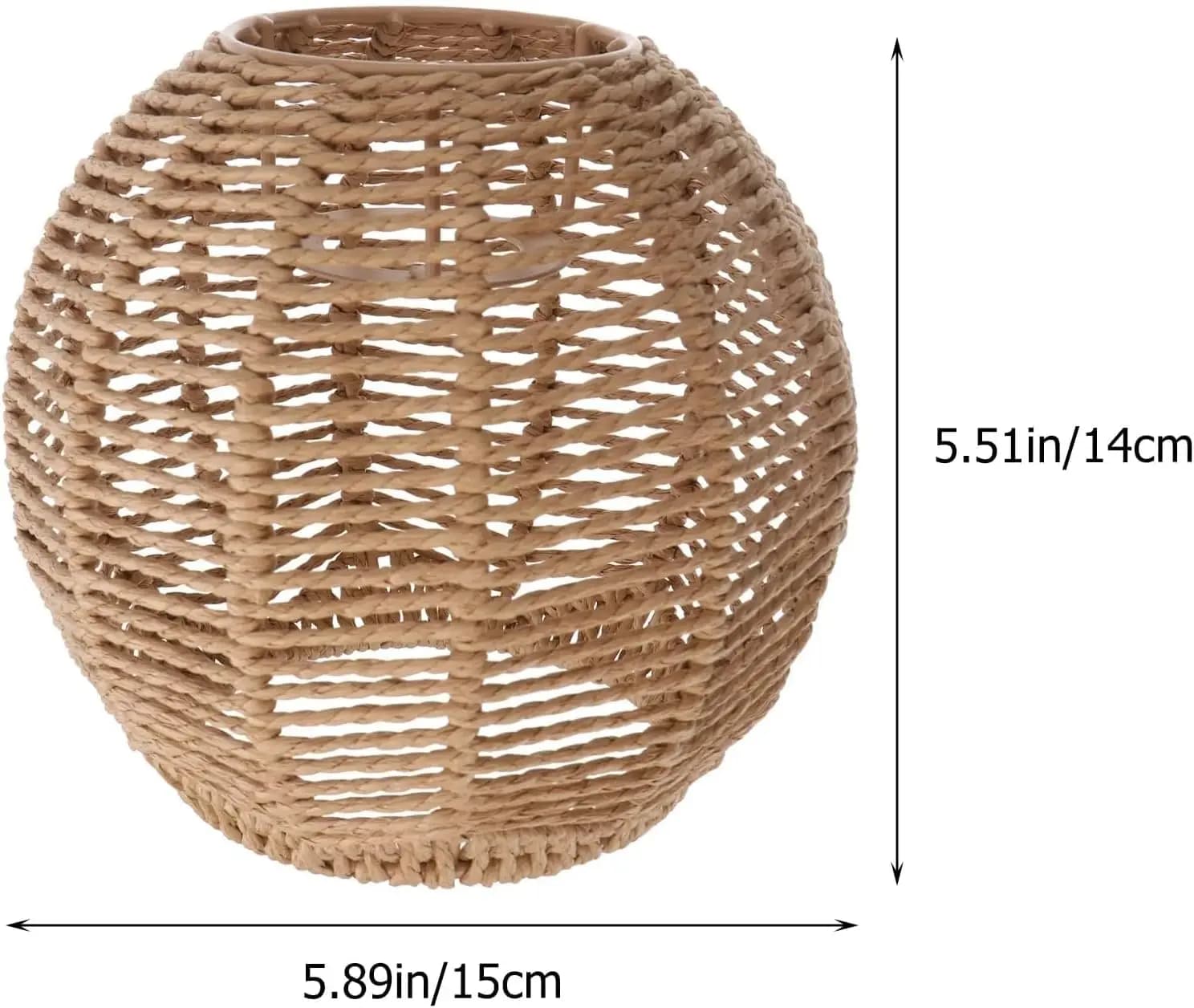 Luminaire suspendu Vintage en rotin de 15CM, abat-jour tissé à la main pour salon, chambre à coucher