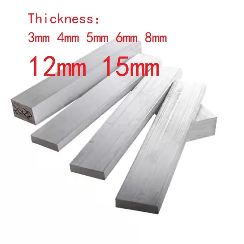 Barre plate en aluminium, feuille d'aluminium, épaisseur de plaque d'aluminium 3mm 4mm 5mm 6mm 8mm 1