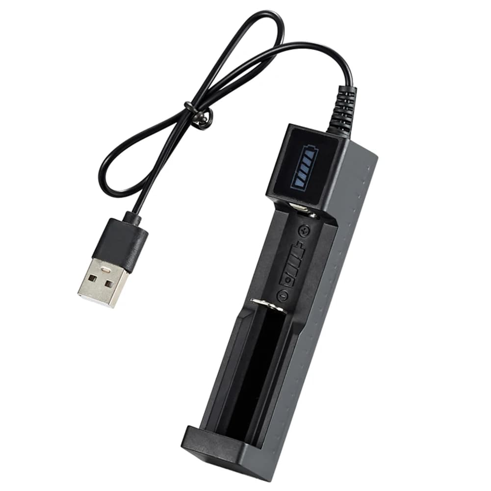 Adaptateur de charge intelligent universel, 1 emplacement USB, LED, pour Batteries rechargeables Li-
