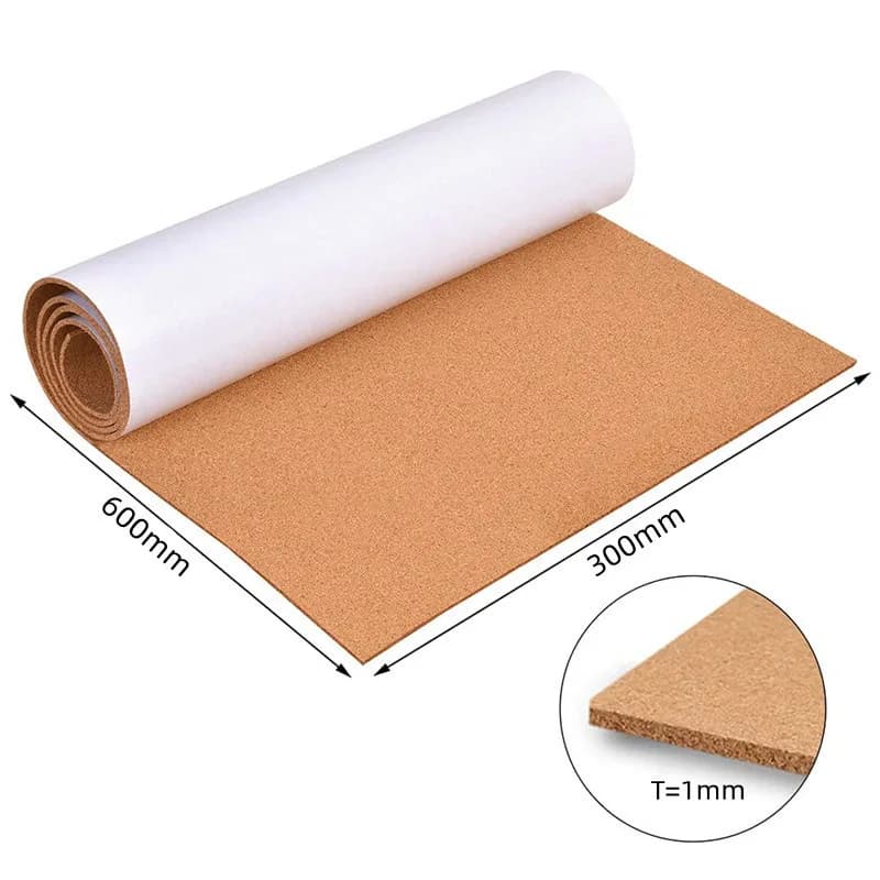 Rouleau de liège à dos épais, tapis en liège solide pour décoration de meubles muraux, plusieurs tai