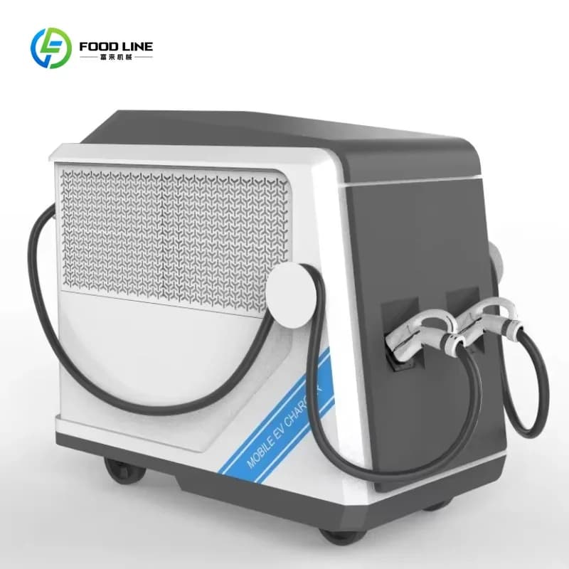 Chargeur de stockage EV portable sur roues, hors réseau, personnalisé, 80 kW, double CCS2, unité de 