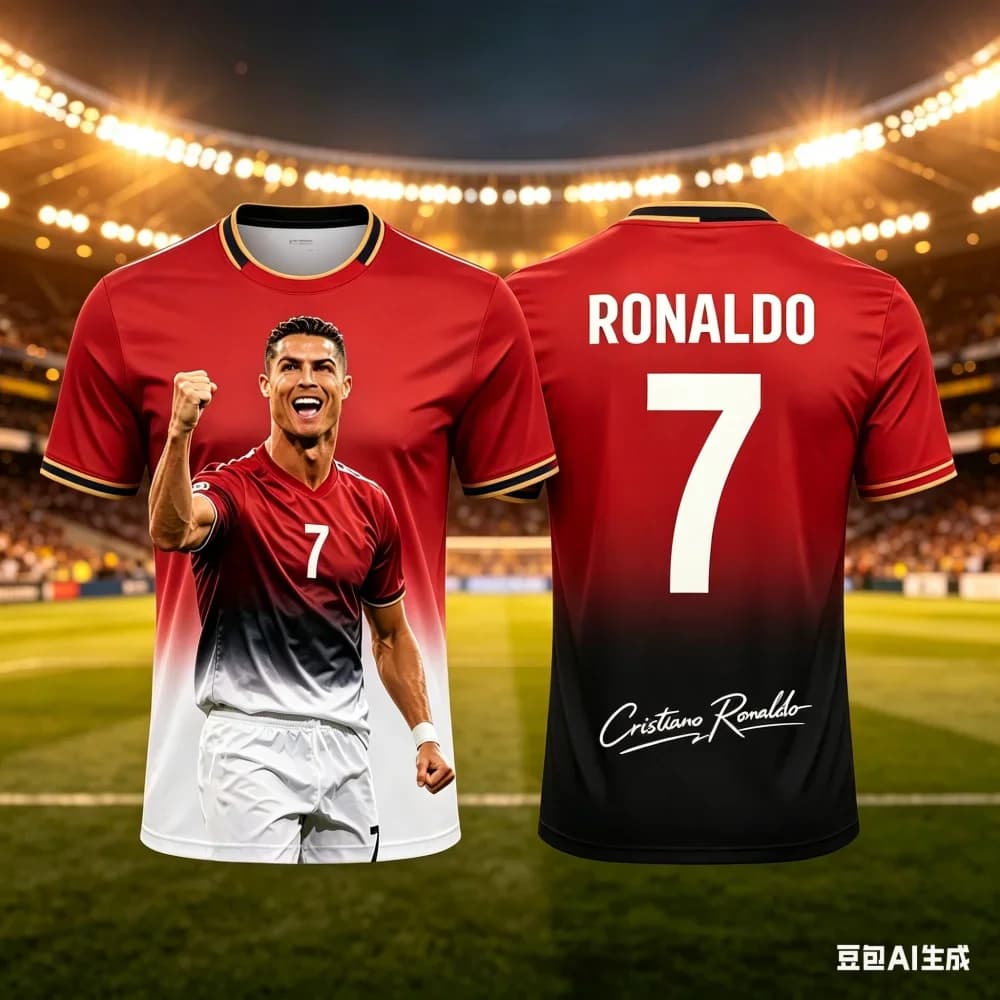 Portugal Ronaldo # 7 T-shirts de football, hauts de sport respirants à séchage rapide pour hommes et
