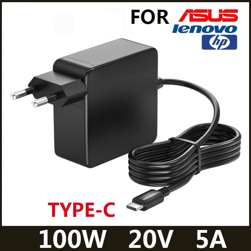 Adaptateur universel pour ordinateur portable 100W 20V PD USB-C, convertisseur 90W 65W DC pour MacBo