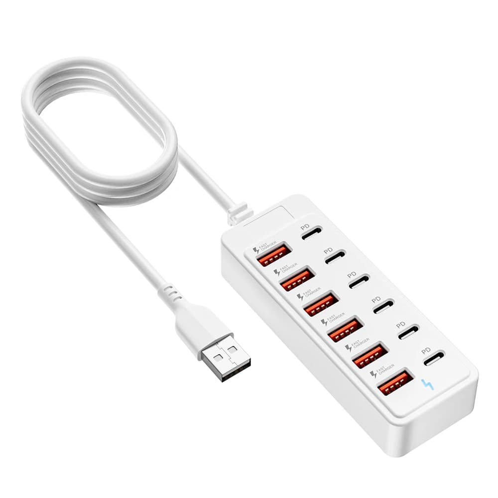 Station de charge 12 en 1, multiprise, concentrateur USB C, USB2.0, transfert de données haute vites