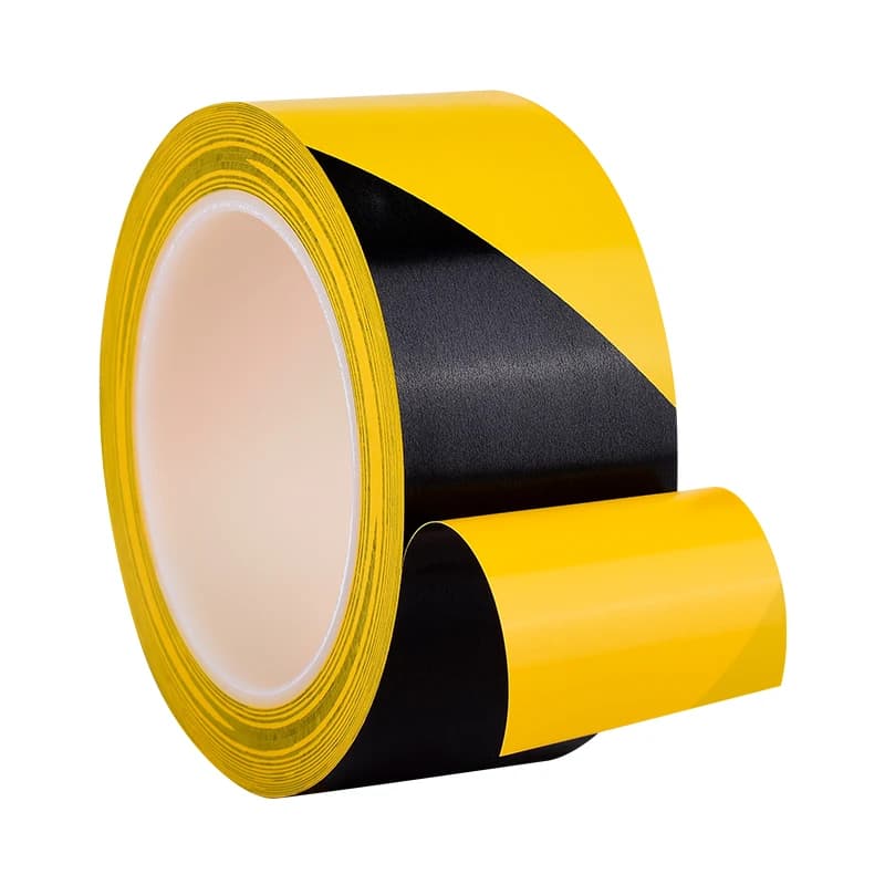 Bande d'avertissement en PVC noir et jaune, marquage au sol, couleur rouge blanc jaune bleu vert, at