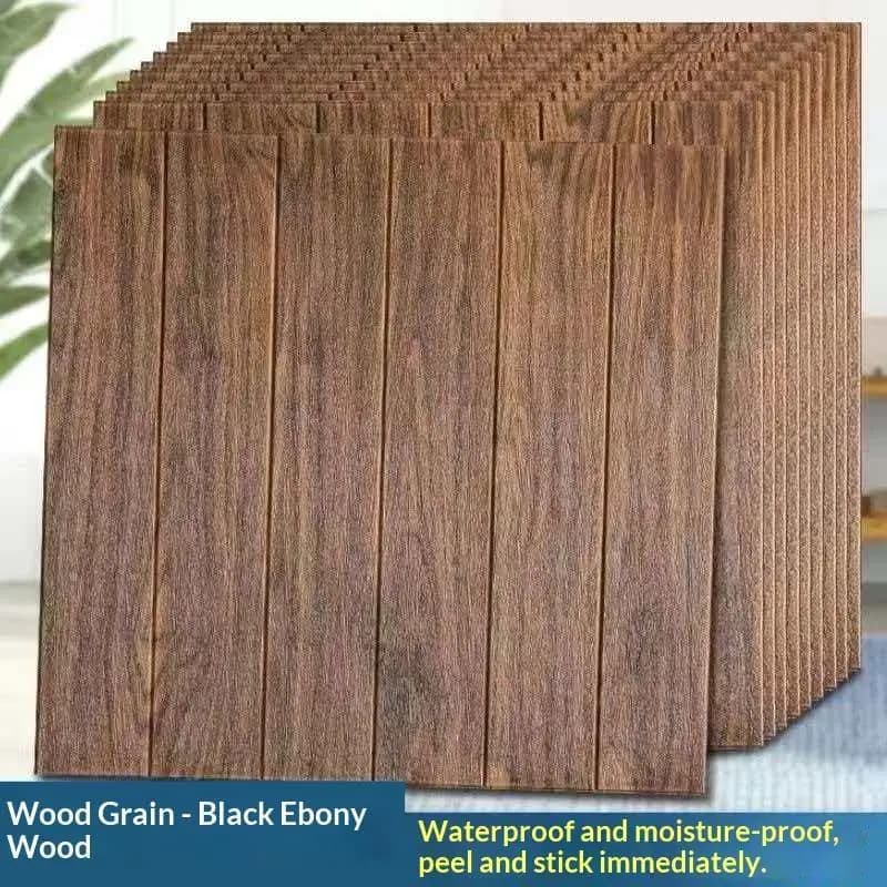 Panneaux muraux en bois 3D auto-adhésifs insonorisants pour la décoration murale de la maison, du sa