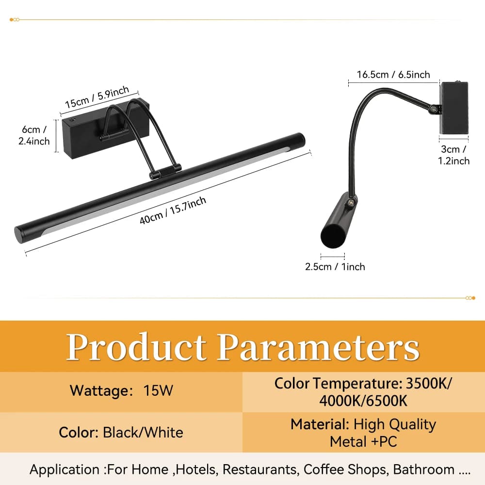 Applique murale Led étanche pour miroir de salle de bain, pour maquillage, décoration moderne de la 