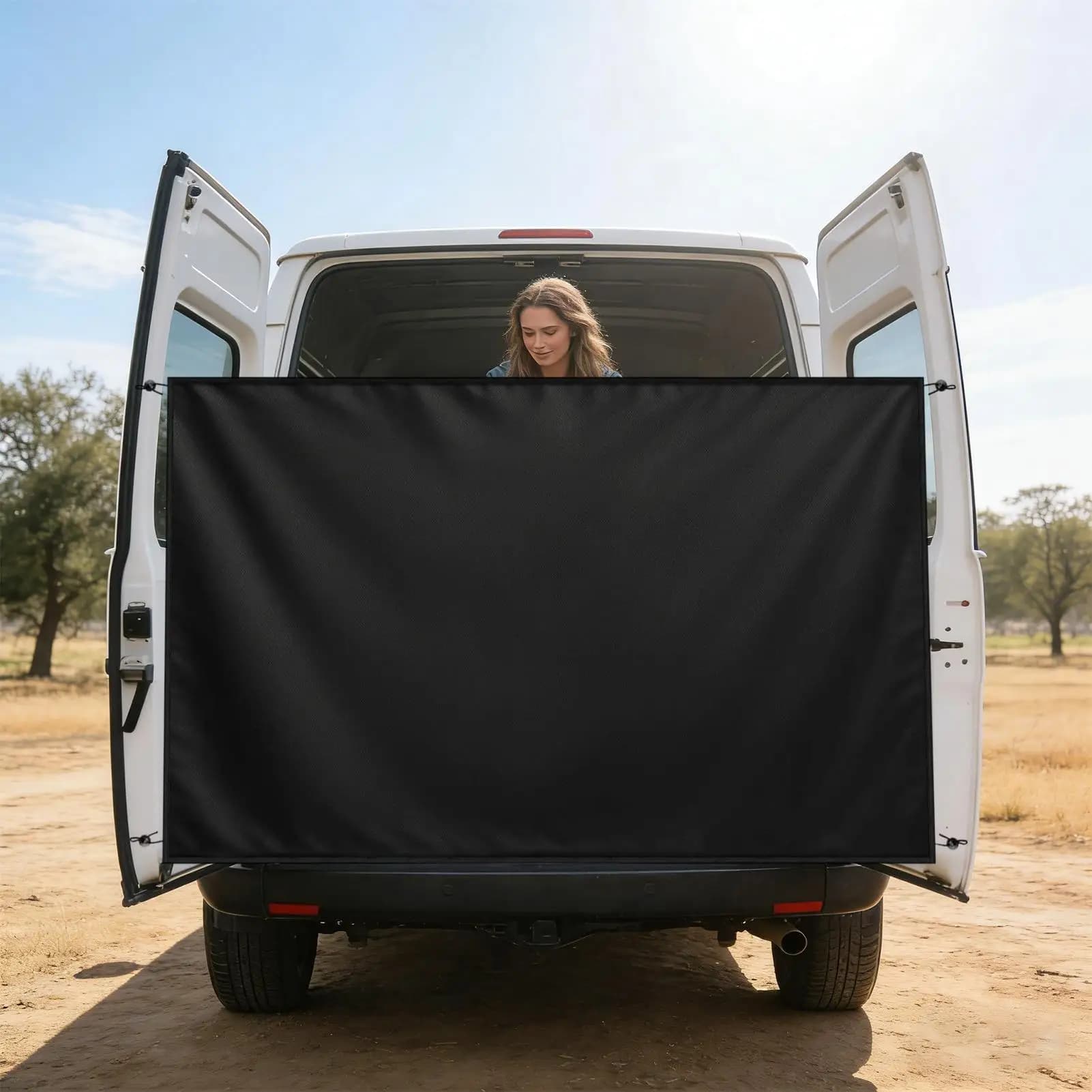Rideaux de douche portables pour porte arrière de camping-car, grands rideaux en tissu imperméable a