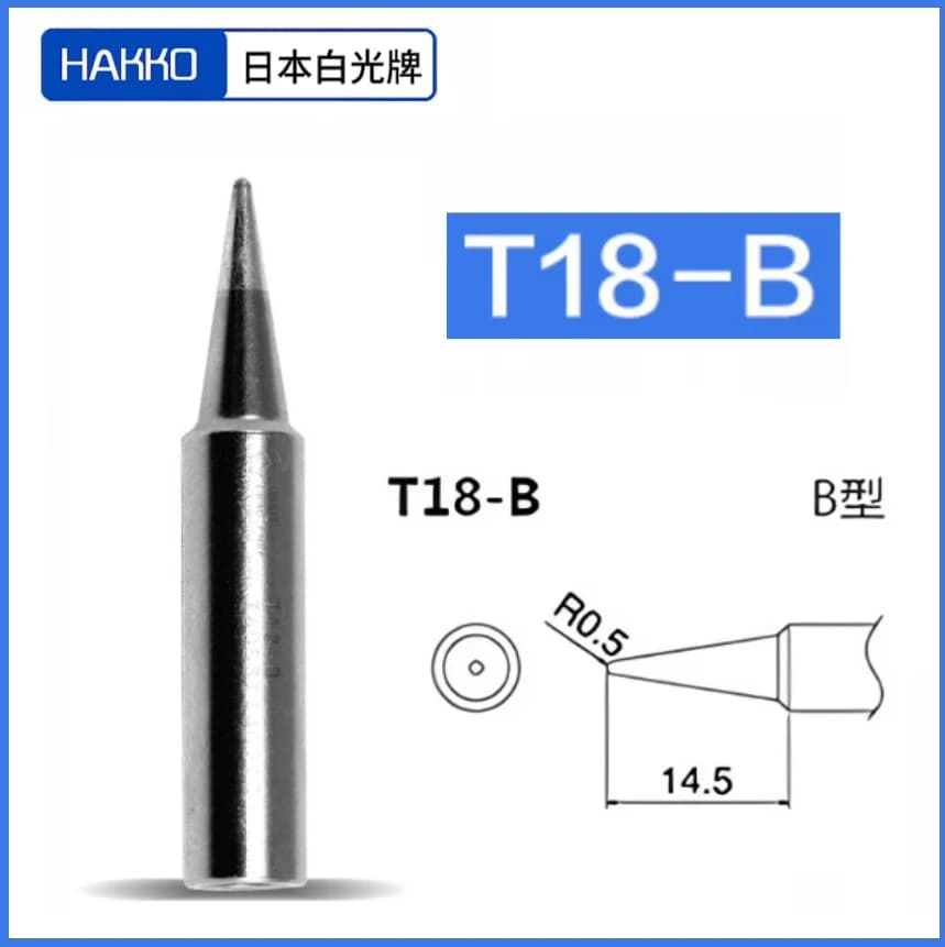 HAKKO-Pointes de fer à souder pour station de soudage, pièces de rechange, outils d'origine, T18-k/c