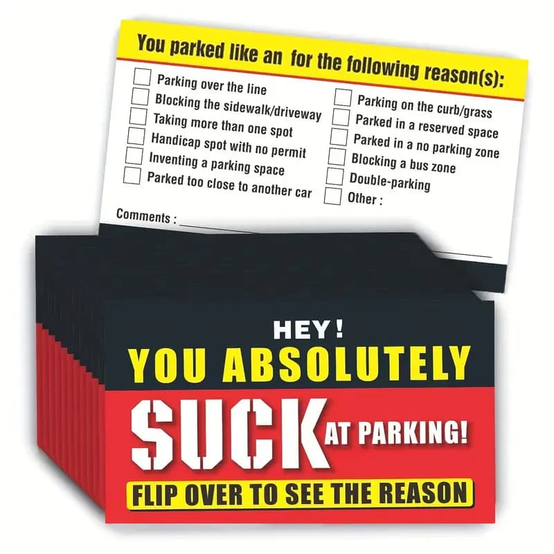 50pcs mauvaises cartes de stationnement vous sucez absolument des cartes de stationnement mauvaises 
