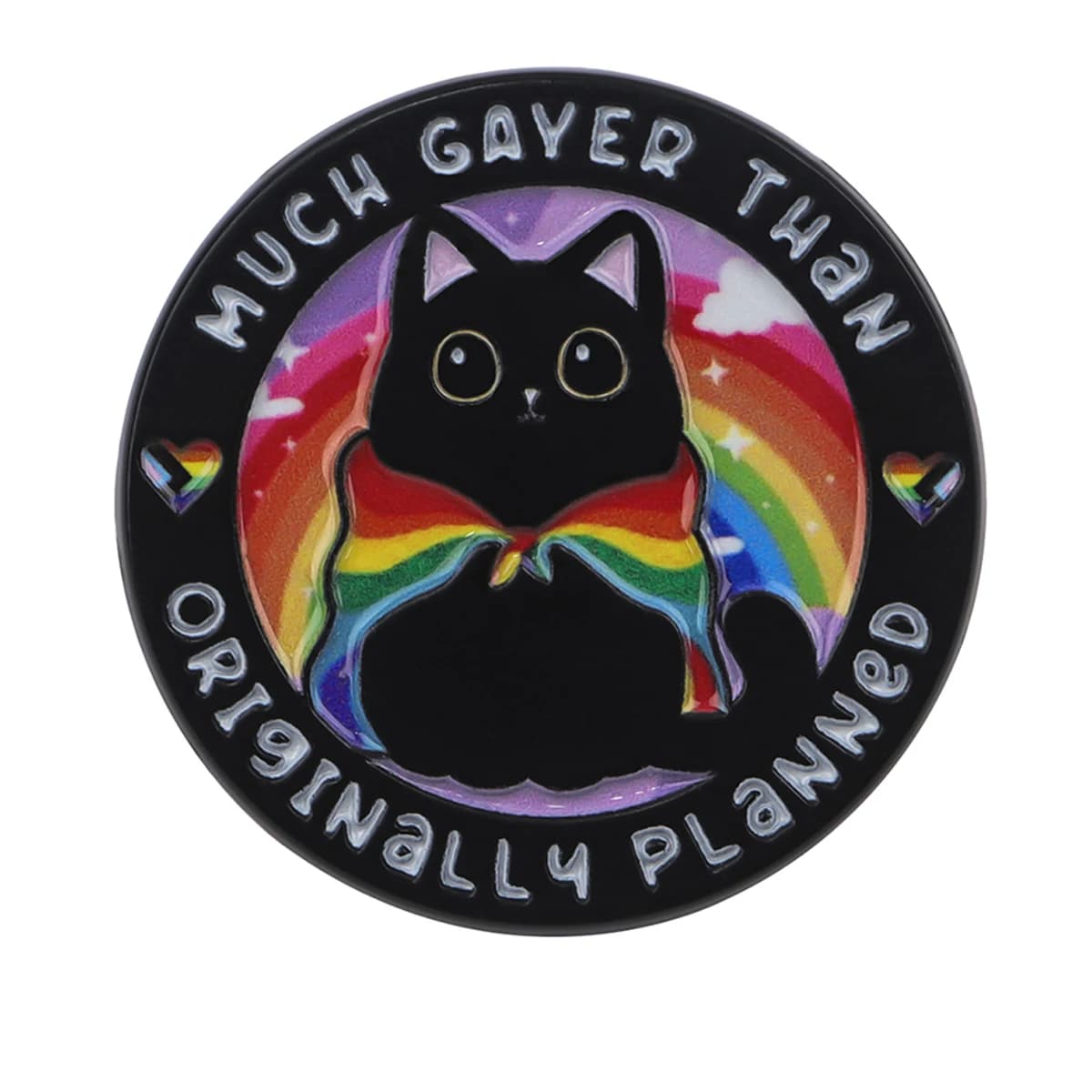 Broche en émail chat arc-en-ciel, Badges mignons sur sac à dos, broches pour femmes et hommes, éping