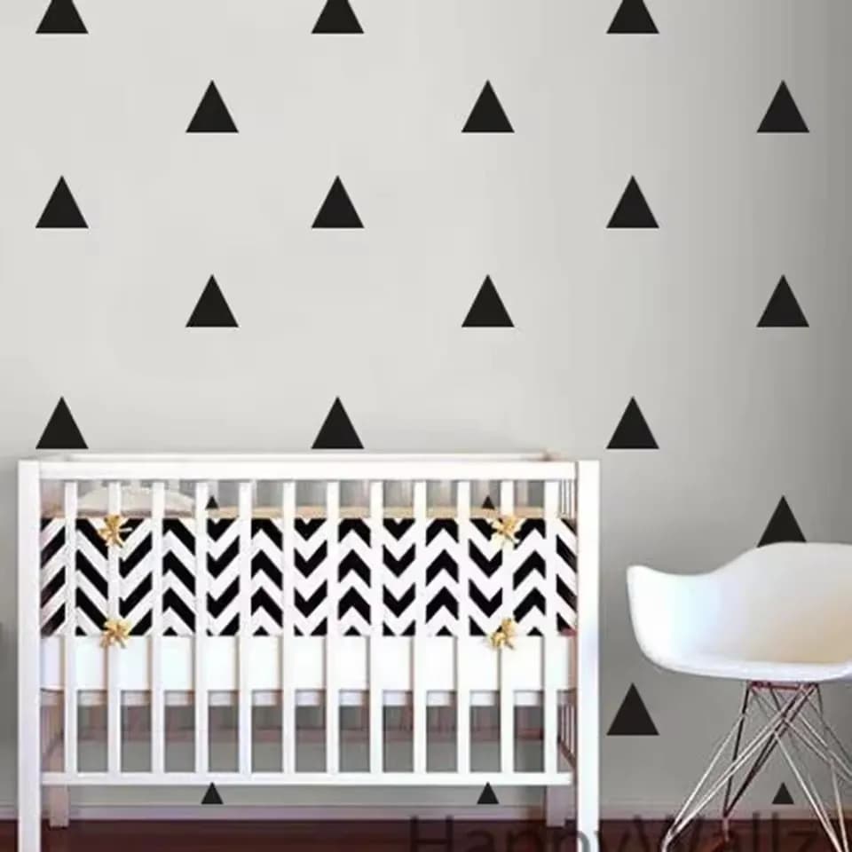 Triangle autocollant mural bébé pépinière autocollants enfant enfants stickers muraux vinyle Art mai