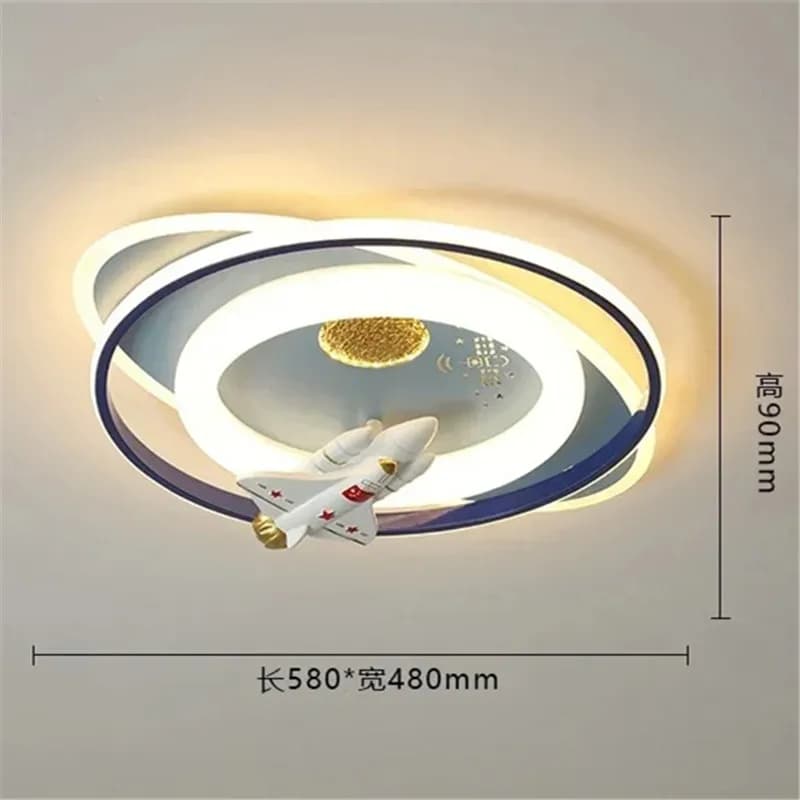 Plafonnier astronaute créatif pour chambre d'enfant, lampe lunaire led kawaii, décoration de la mais
