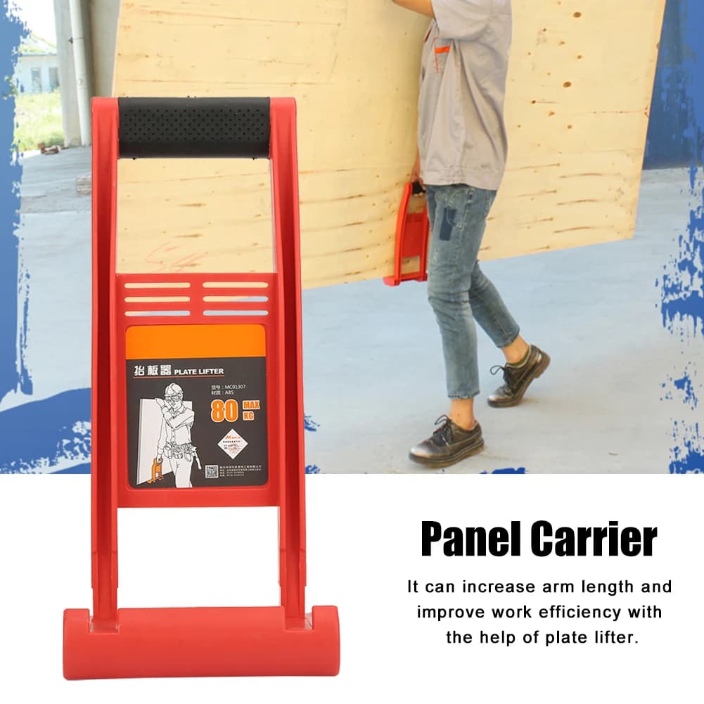 Porte-plaque de levage en ABS 80 kg avec poignée antidérapante pour panneaux de plâtre et contreplaq