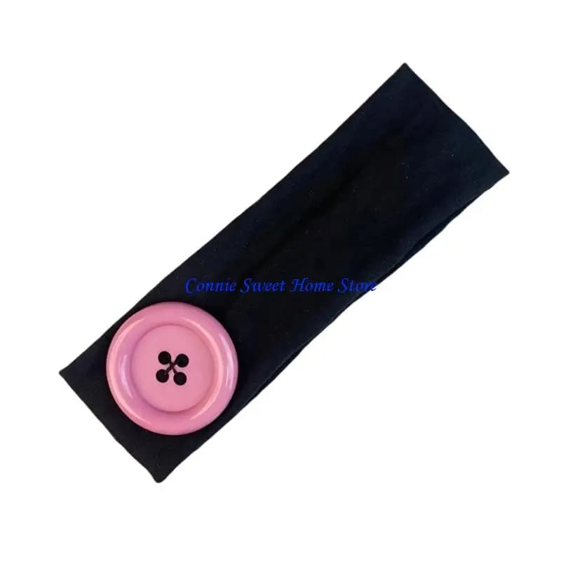 LXAF – bandeau à boutons en tissu extensible, accessoire pour cheveux, couvre-chef à mode