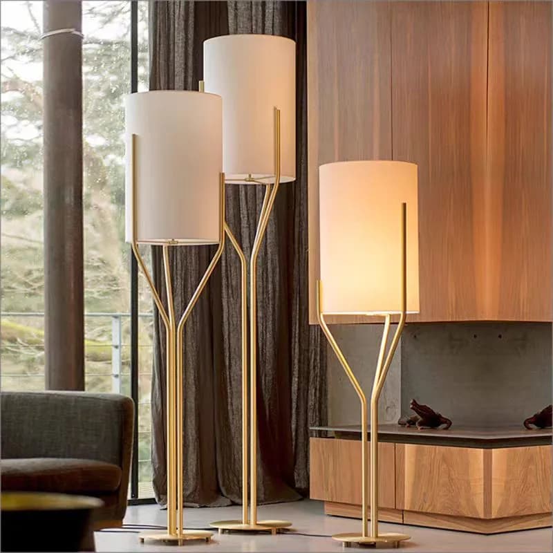 Arborwidness-Lampe LED verticale en tissu, abat-jour simple, design vintage créatif, luminaire décor