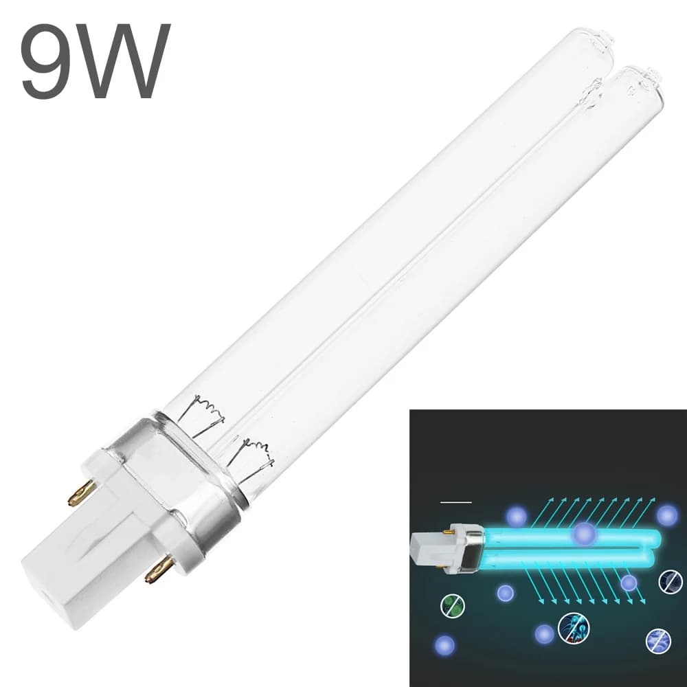 Lampe UVC G23/2G7, 5W 7W 9W 11W 13W, 253,7 nm 254nm, tube en forme de H, pour purification de l'air 