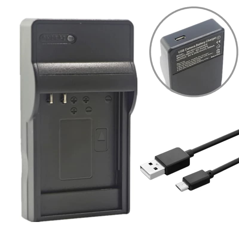Chargeur de batterie USB pour Sony NP-FR1 cyber-shot DSC-G1 V3 F88 P100 P100/L P120 P150 P200 P200/B