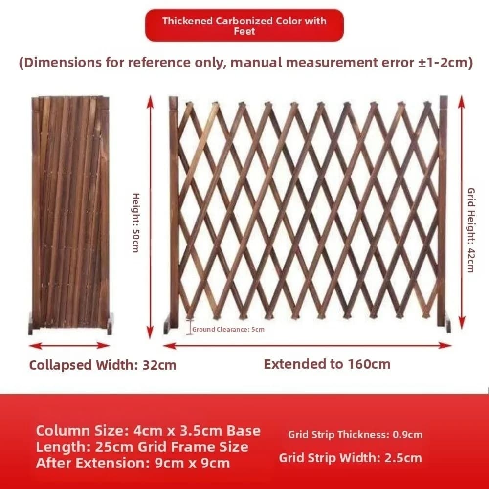 Clôture en bois extensible durable/indéchirable, utilisable pour la maison et le jardin, 50/70 cm, p