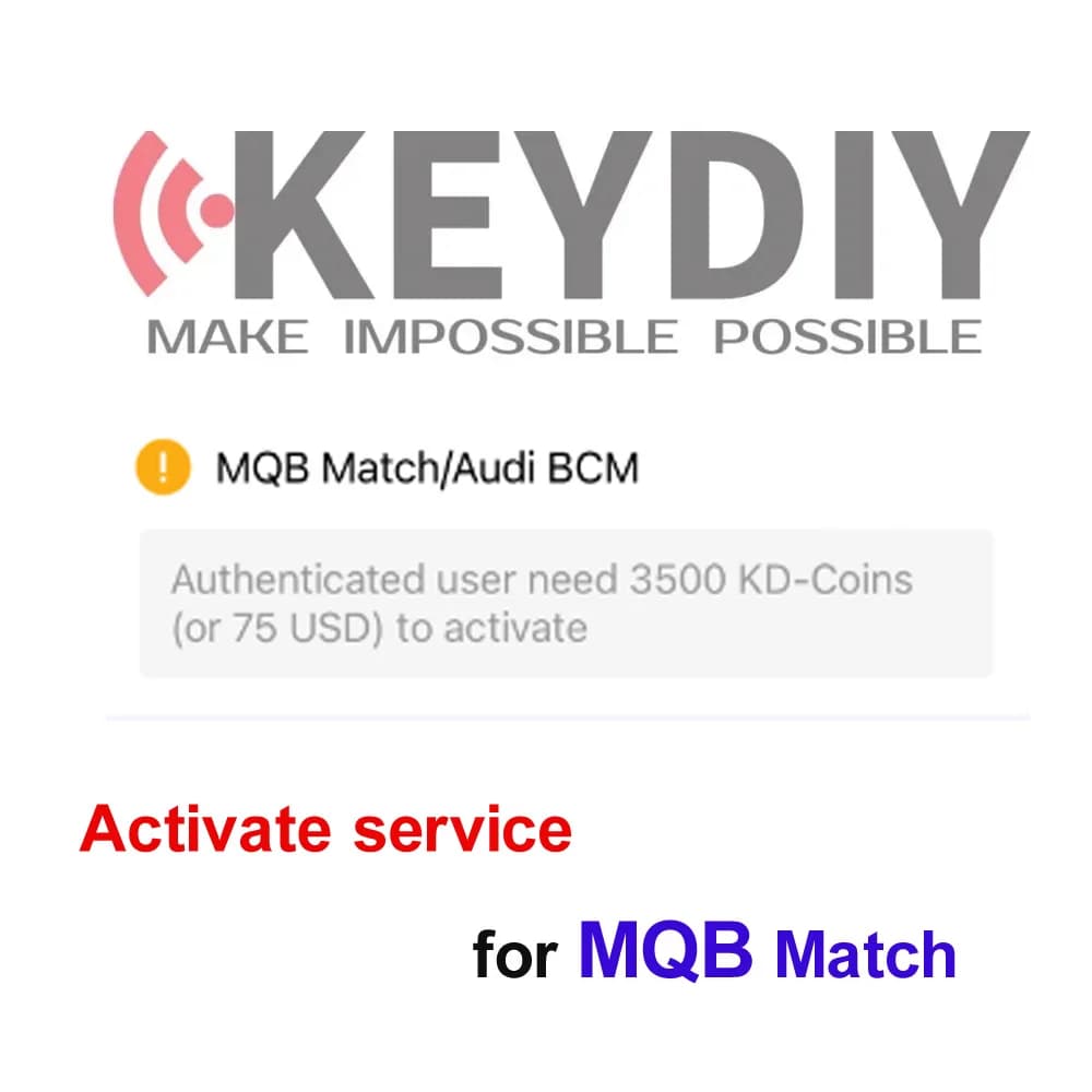 KEYDIY Service d'activation pour la fonction de programmation MQB, compatible avec BMW G/BMW FEM pou