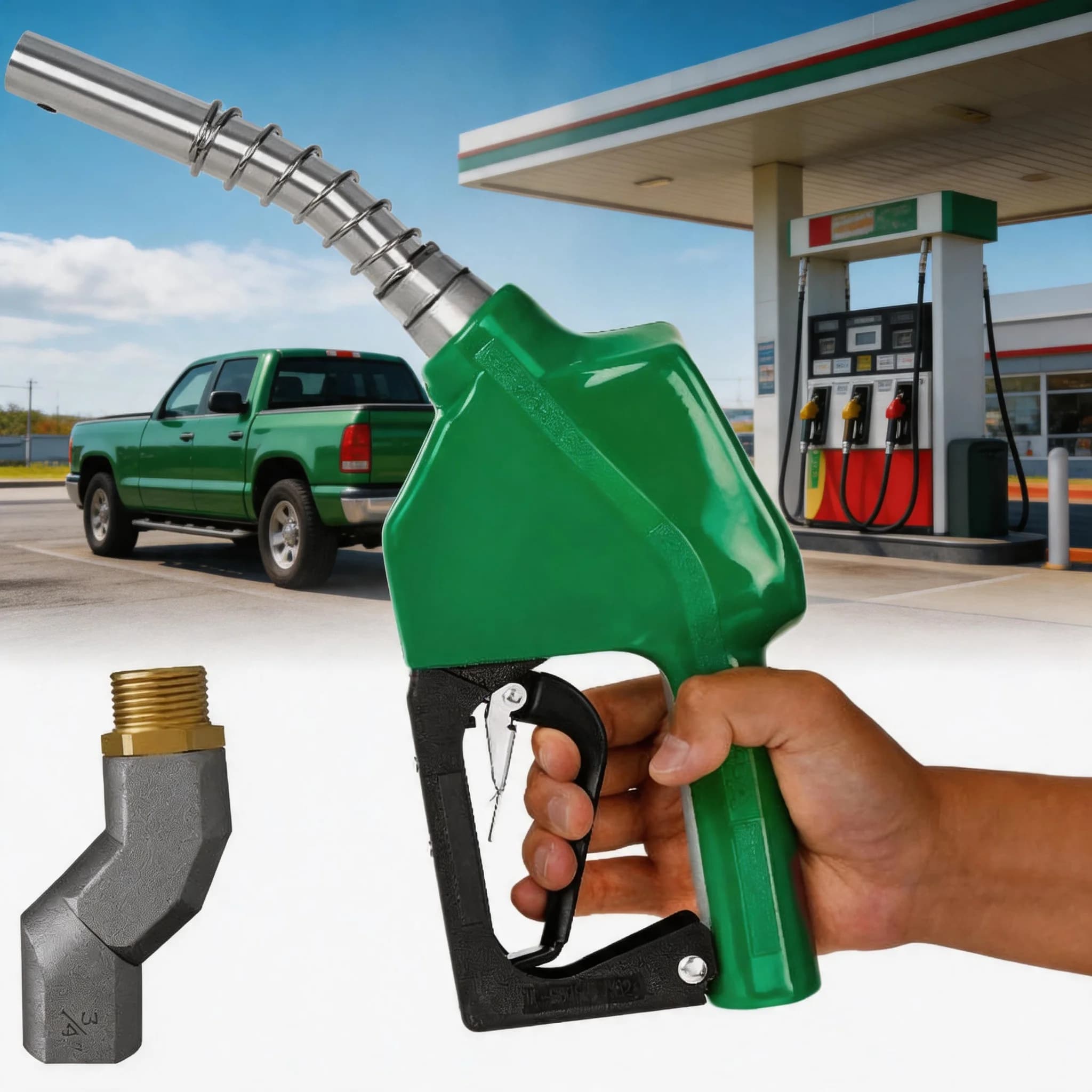 Pistolet de ravitaillement essence/diesel à arrêt automatique en alliage d'aluminium pour garage et 