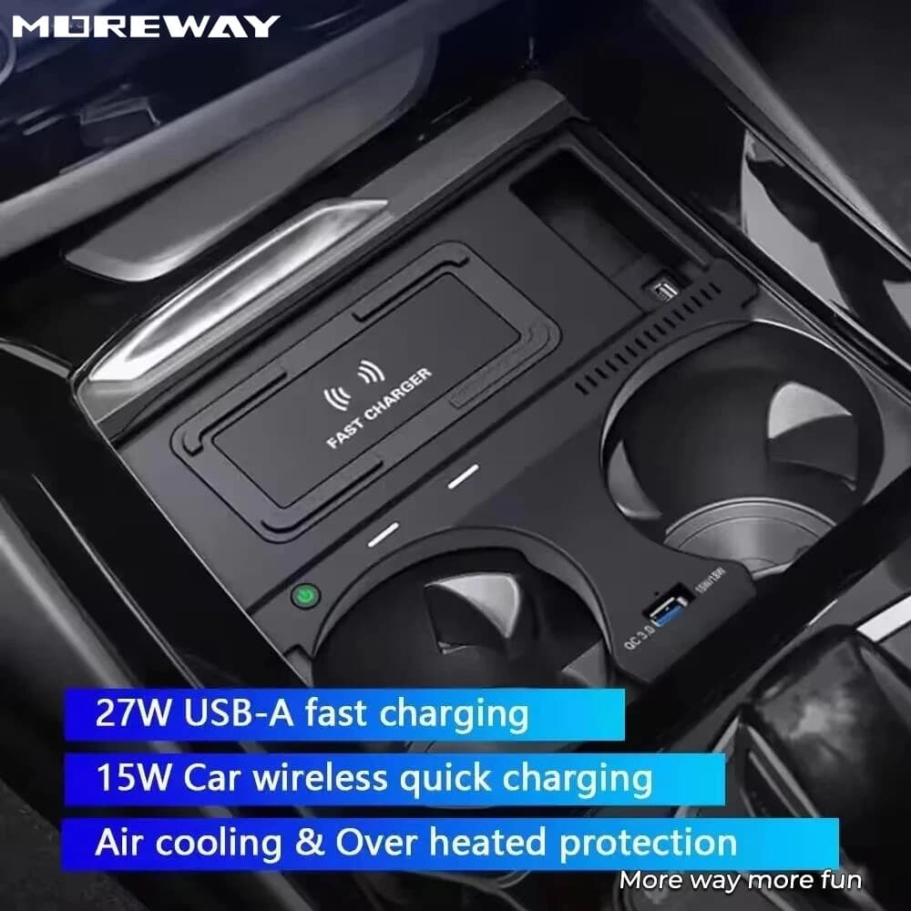 Chargeur sans fil Moreway pour BMW X3 G01 X4 G02 2018, support de téléphone avec charge rapide 15W, 