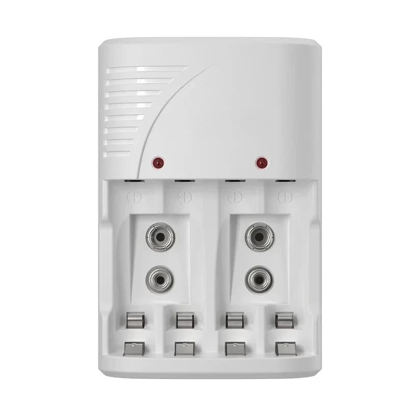 Chargeur de batterie universel mural à 4 emplacements avec lumière LED pour Batteries rechargeables 