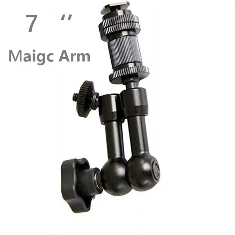 Super pince 7/11 pouces bras articulé magique réglable pour montage moniteur lumière LED LCD caméra 