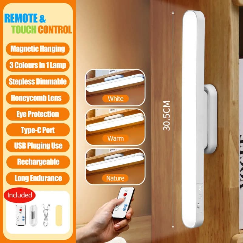 Lampe de bureau LED à distance suspension magnétique veilleuse USB lampe de Table Rechargeable 3 cou