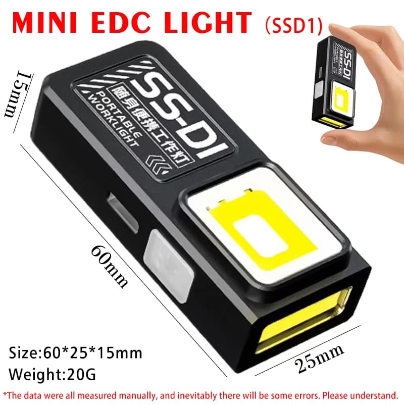 Mini lampe torche LED rechargeable portable, lampe de poche de travail extérieure étanche avec poign