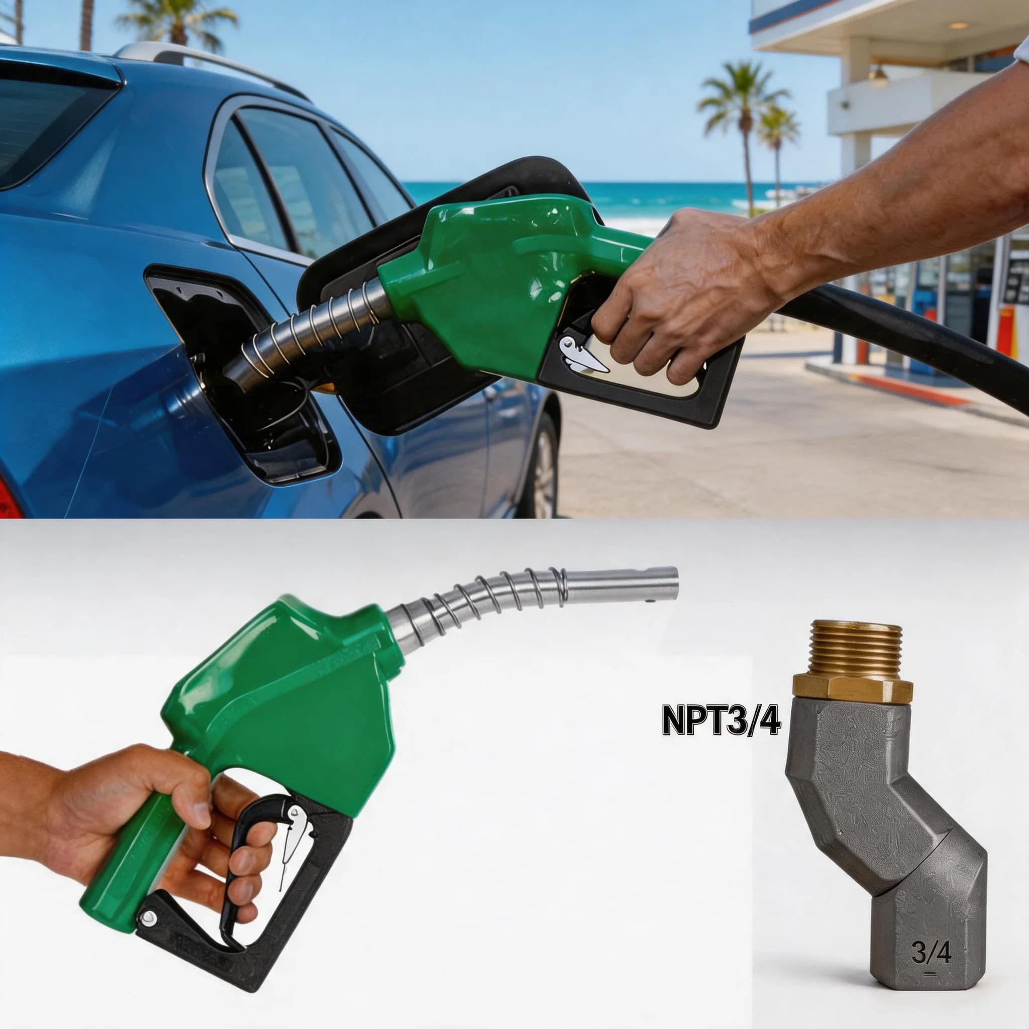 Pistolet de ravitaillement pour station-service à usage quotidien, buse d'arrêt automatique en allia