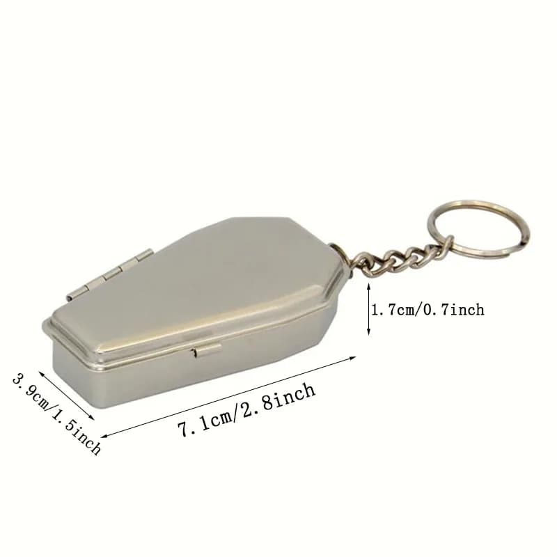 Mini cendrier à cercueil avec porte-clés, élégant, coupe-vent, en métal, frais, Portable, porte-clés